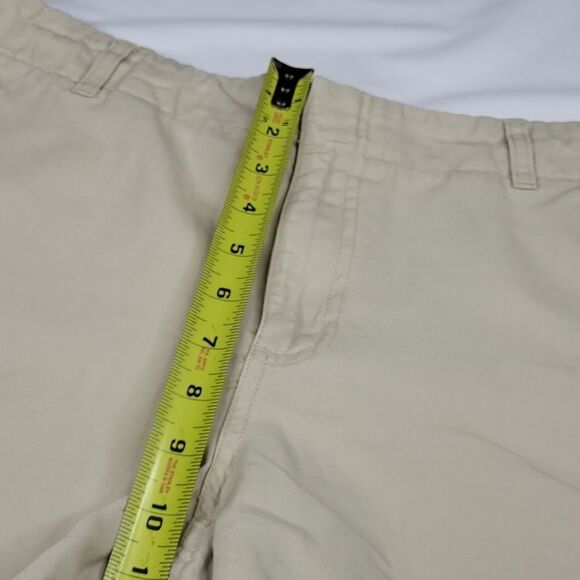 12 GAP Linen Cotton 5" khakis 4 pocket khaki tan neutral SHORTS XL extra large - Picture 6 of 10